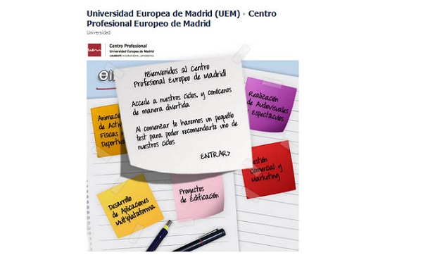 Nueva aplicación en Facebook del Centro Profesional Europeo de Madrid